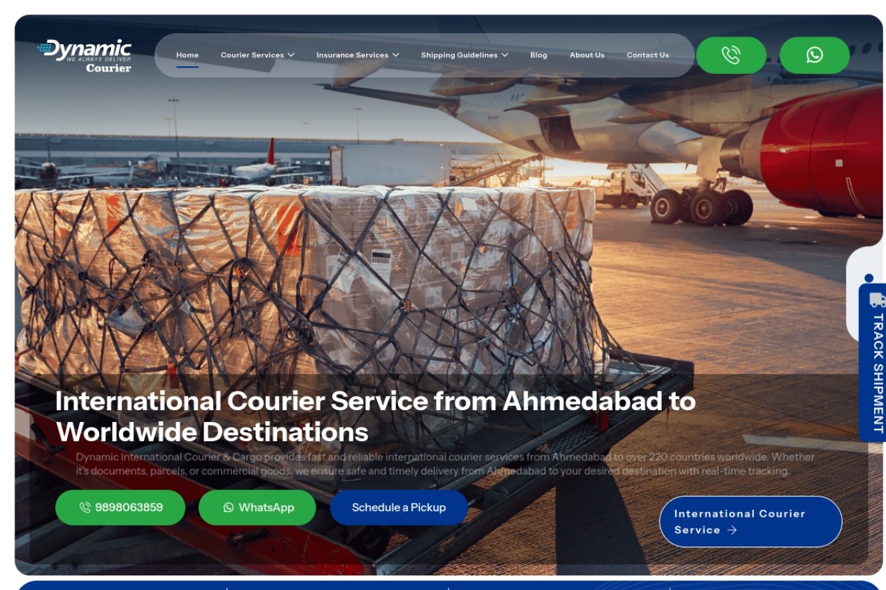 dynamiccourier.in — website