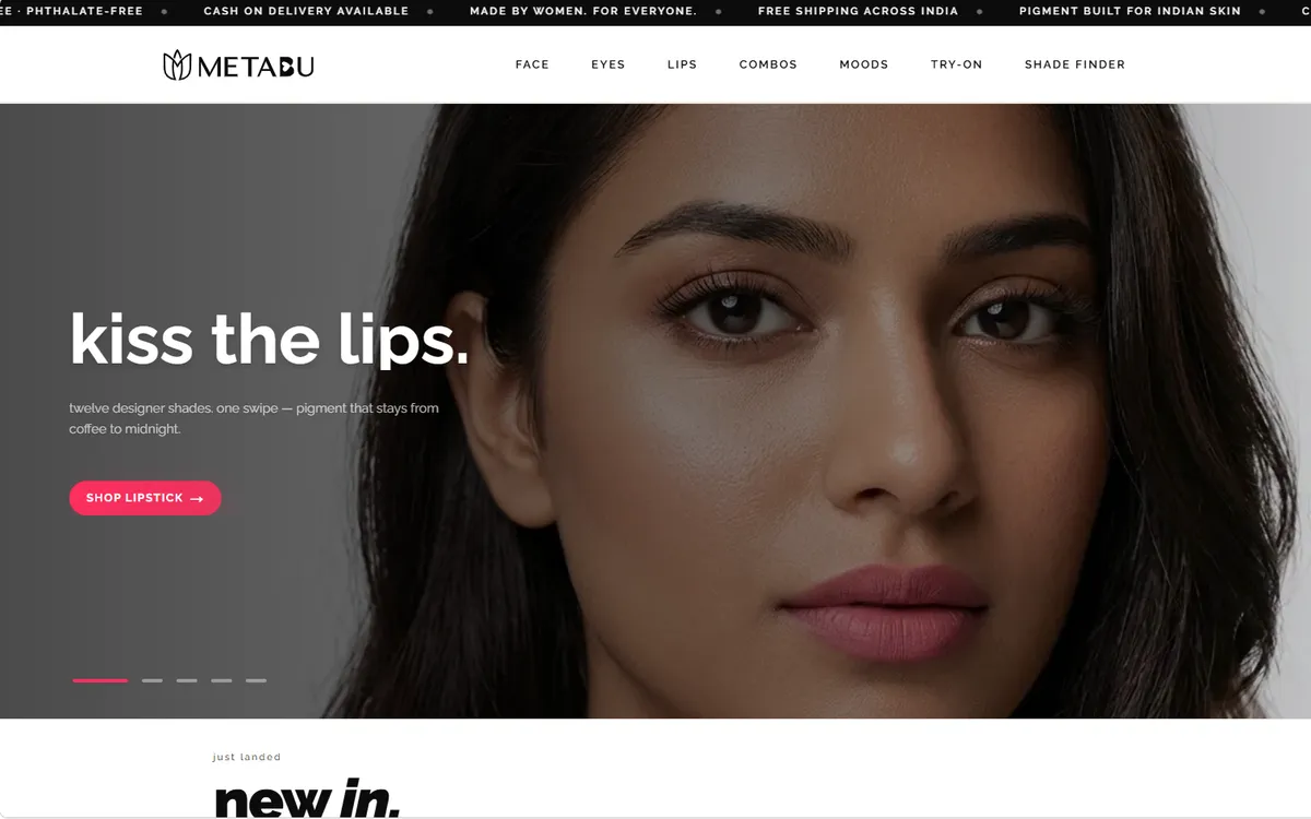 metabucosmetics.com - website